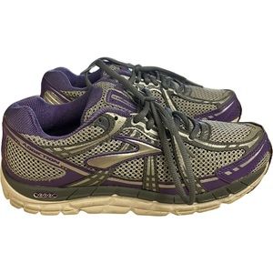 Brooks Addiction 11 DNA Silver Purple Running Shoes Women's 8.5